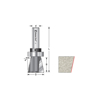 Picture of 57142 Carbide Tipped Solid Surface Top Mount Bowl 14 Deg Angle x 1-1/8 Inch Dia x 1 x 1/2 Shank Router Bit